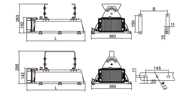 Lamp Size - Tunnel Lamp DLSD036